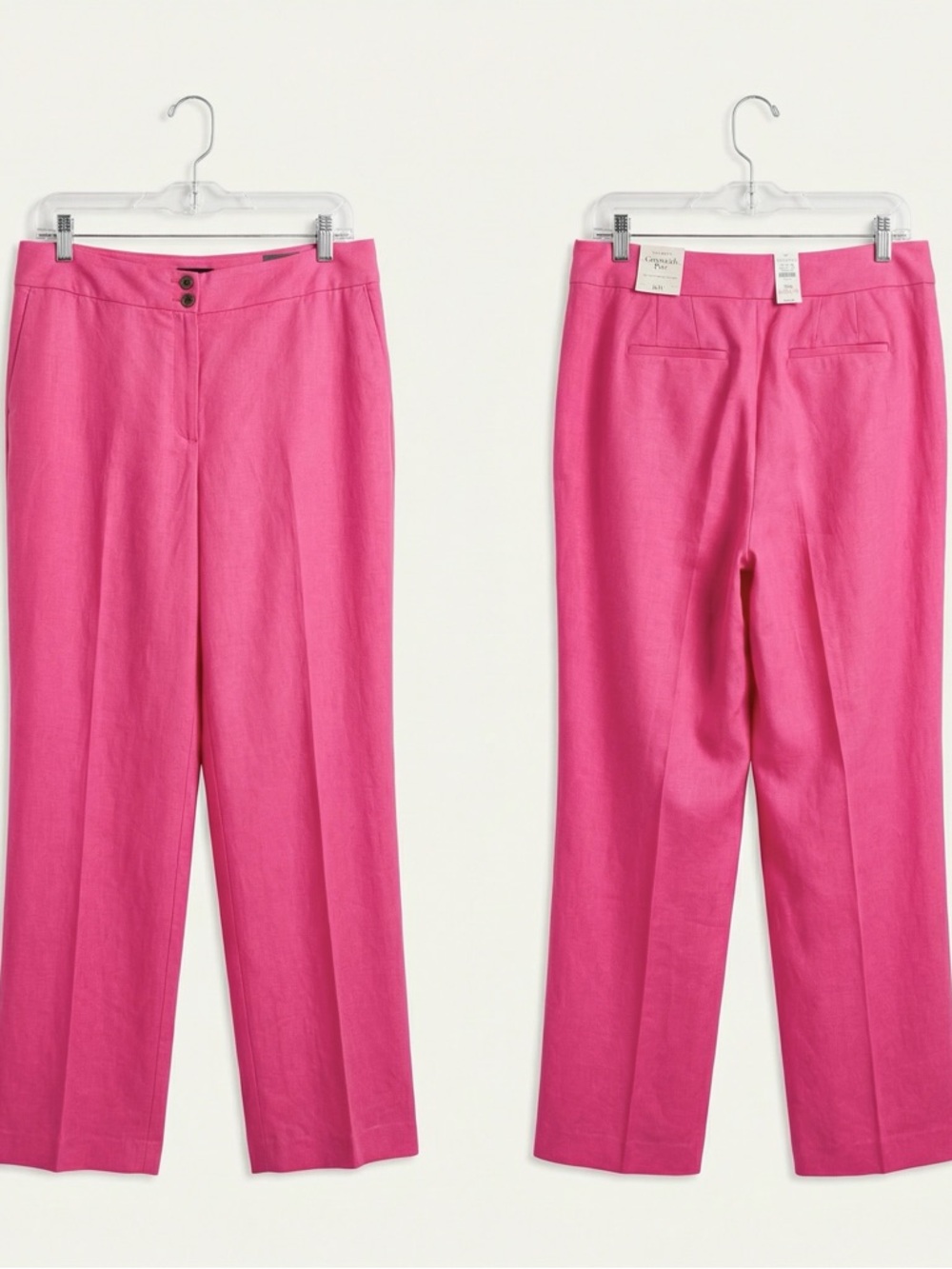 Talbots Greenwich Pant Plus 16W High Waist Wide Leg Full Length NWT Pink - Picture 5 of 14